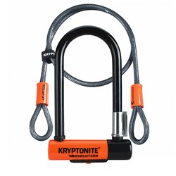 KRYPTONITE EVOLUTION MINI U-LOCK 3.25 x 7 IN & 4 FT KRYPTOFLEX CABLE W/ BKT