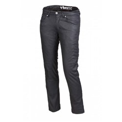 BULL-IT LADIES OIL SKIN SR6 JEANS BLK LONG (18) [ONC01] #