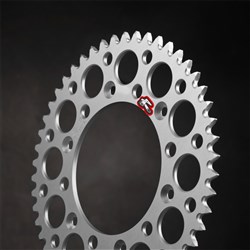 RENTHAL REAR SPROCKET MX ULTRALIGHT GROOVED SIL 53T (112U-520-53GESI) /