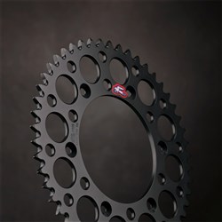 RENTHAL REAR SPROCKET MX ULTRALIGHT GROOVED BLK 49T (123U-520-49GYBK)