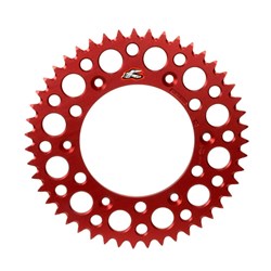 RENTHAL REAR SPROCKET MX ULTRALIGHT GROOVED RED 48T (154U-520-48GRRD)
