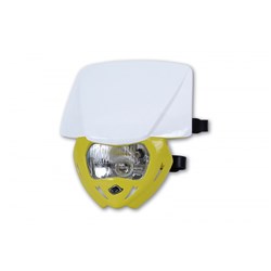 /UFO PANTHER HEADLIGHT BASE YEL 01-19 / UPPER WHT