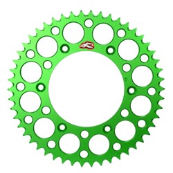 RENTHAL REAR SPROCKET MX ULTRALIGHT GROOVED GRN 49T (191U-420-49GEGN) /