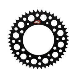 RENTHAL REAR SPROCKET MX ULTRALIGHT GROOVED BLK 54T (224U-520-54GPBK)