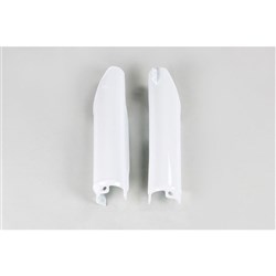 UFO HONDA FORK SLIDER PROTECTORS CR125-500 91 ON WHT #