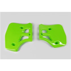 UFO KAWASAKI RADIATOR SHROUDS KX250 88-9 KX500 88-03 GRN