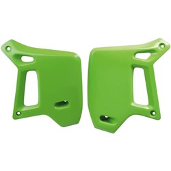 UFO KAWASAKI RADIATOR SHROUDS KDX200 90-94 GRN