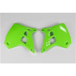 UFO KAWASAKI RADIATOR SHROUDS KX250 90-91 GRN