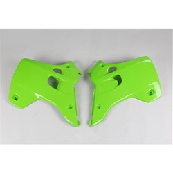 UFO KAWASAKI RADIATOR SHROUDS KX125/250 92-93 GRN