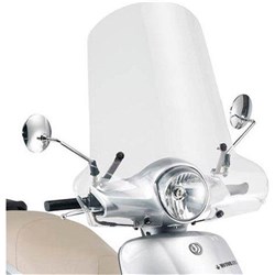 GIVI WINDSCREEN ONLY TRANSPARENT - SYM FIDDLE II 50-125-09-14 / SYM II 50-125-15-24 (NEEDS FITTING KIT A293A)