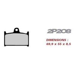 NISSIN BRAKE PADS 2P-208 RS (FA145 / FDB557 / DP213) #
