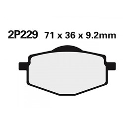 NISSIN BRAKE PADS 2P-229 GS H.D. (FA101 / FDB383 / DP406) #