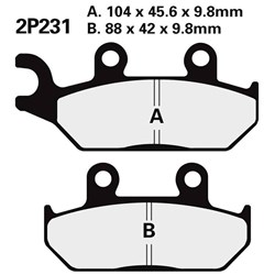 NISSIN BRAKE PADS 2P-231 NS/SS ( FA172 / DP413) #