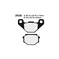 NISSIN BRAKE PADS 2P-236 NS (FA067 /FA067/3 / FA372 / FDB314 / DP310 ) #