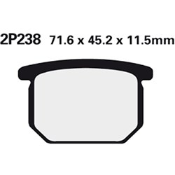 NISSIN BRAKE PADS 2P-238 NS/SS (FA65 / FDB217 / DP206) #