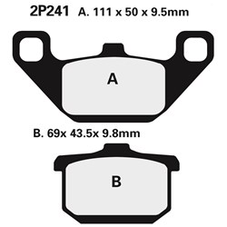 NISSIN BRAKE PADS 2P-241 NS (FA85 / FDB339 / DP311) #
