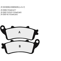 NISSIN BRAKE PADS 2P-250 ST-F1 SINT (FA261 / FDB2075 / DP124) #