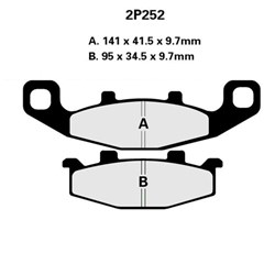 NISSIN BRAKE PADS 2P-252 NS (FA129 / FDB481 / DP314) #