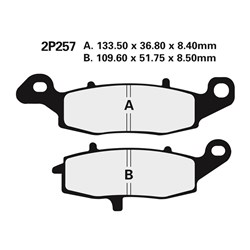 NISSIN BRAKE PADS 2P-257 NS/SS (FA231 / FA259 / FDB2049 / DP323)