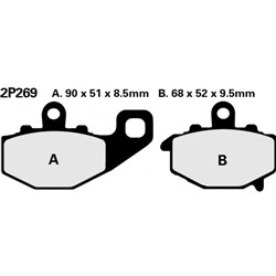 NISSIN BRAKE PADS 2P-269 NS (FA192 / FDB2012R / DP320) #