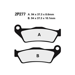 NISSIN BRAKE PADS 2P-277 NS/SS (FA363 / FDB2039 / DP628) #