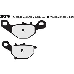 NISSIN BRAKE PADS 2P-279 GS H.D. (FA230 / FDB2133 / DP218) #