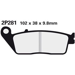 NISSIN BRAKE PADS 2P-281 ST SINT (FA196 / FDB664 / DP118)