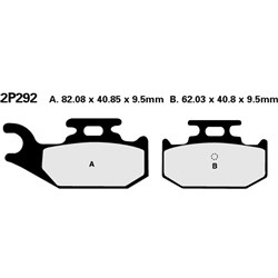 NISSIN BRAKE PADS 2P-292 ST SINT (FA317 / FDB2149 / DP919) #