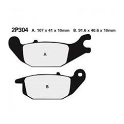 NISSIN BRAKE PADS 2P-304 NS (FA343 / FDB2143 / DP129) #