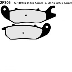 NISSIN BRAKE PADS 2P-305 NS (FA375 / FDB2169) #