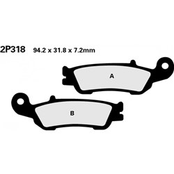 NISSIN BRAKE PADS 2P-318 ST SINT (FA450 / FDB2219 / DP983) #
