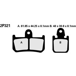 NISSIN BRAKE PADS 2P-321 ST SINT (FA442/4 / FDB2217 / DP976) #