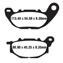 NISSIN BRAKE PADS 2P-368 ST SINT (FA663 / FDB2280 / DP552) #