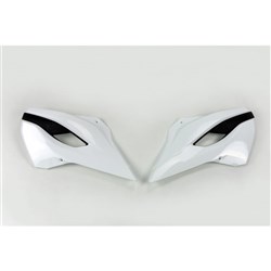 /UFO HUSKY RADIATOR SHROUDS TC/FC 14-15 TC250 16 TE/FE 14-16 (OEM 14 WHT/BLK)