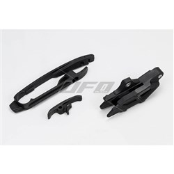 /UFO HUSQVARNA SWINGARM SLIDER & CHAIN GUIDE KIT TC/FC/TE/FE SNR 14-18 BLK
