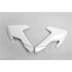 /UFO HUSQVARNA RADIATOR SHROUDS TC/FC 16-18 TE/FE 17-18 NO TC250-16 WHT