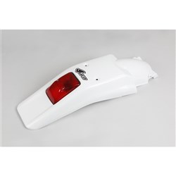 UFO HONDA REAR FENDER W/TAIL LIGHT XR250/400 96-25 WHT