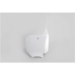 UFO HONDA FRONT NO. PLATE CR80 96-02 CR85 03-26 CRF150R 07-26 WHT