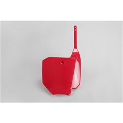 UFO HONDA FRONT NO. PLATE CR80 96-02 CR85 03-26 CRF150R 07-26 RED