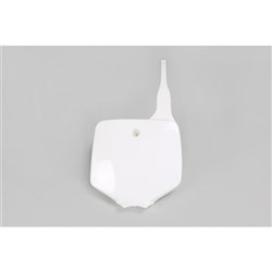 UFO KAWASAKI FRONT NO. PLATE KX65 01-26 KLX 110 01-09 WHT