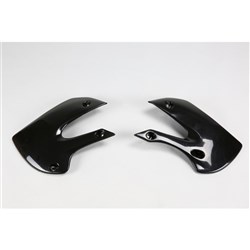/UFO KAWASAKI RADIATOR SHROUD KX65 01-26 KLX 110 01-09 BLK