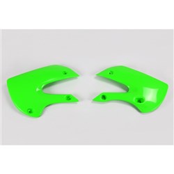 UFO KAWASAKI RADIATOR SHROUDS KX65 01-26 KLX 110 01-09 GRN