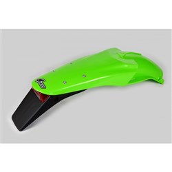 /UFO KAWASAKI REAR FENDER WITH T/LIGHT KLX400R 03-26  GRN
