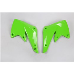 UFO KAWASAKI RADIATOR SHROUDS KX250F 04-05 GRN