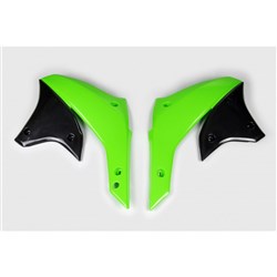 UFO KAWASAKI RADIATOR SHROUDS KLX450R 07-26 GRN