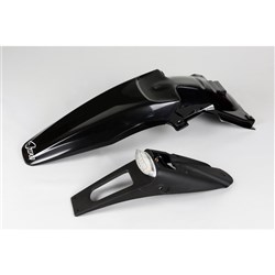 UFO KAWASAKI REAR FENDER W/LED LIGHT KLX450R 07-26 BLK