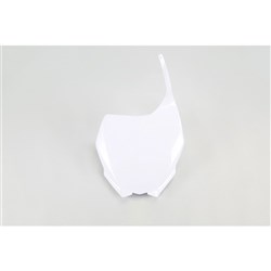 UFO YAMAHA FRONT PLATE YZ125/250 06-14 / YZF250/450 06-09 WHT