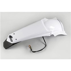 UFO YAMAHA REAR FENDER W/LED T/LIGHT WR250F 07-14/450F 07-11 WHT