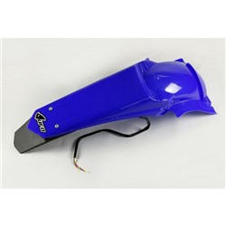 UFO YAMAHA REAR FENDER W/LED T/LIGHT WR250F 07-14/450F 07-11 REFLEX BLU