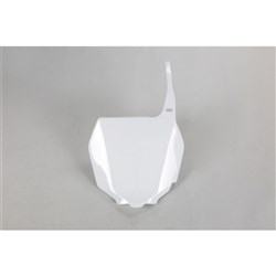 /UFO SUZUKI FRONT PLATE RM125/250 01-25/RMZ450 05-07/RMZ250 07-09 WHT